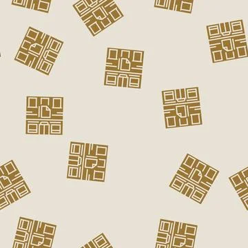 Stationery store glyph seamless pattern Stock Illustration