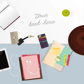 Stationery for student Stock Illustration