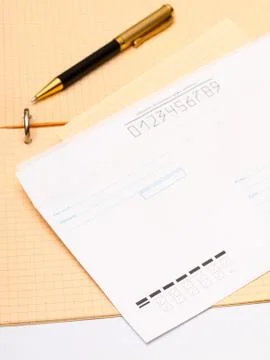 Stationery on the table Stock Photos