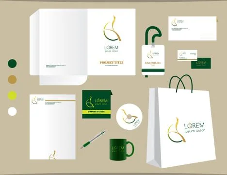 Stationery template design set Illustrazione stock