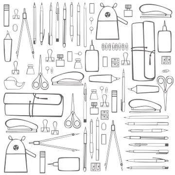 Stationery. Vector background Illustrazione stock