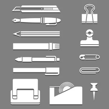 Stationery Vector Set Stock-Illustration