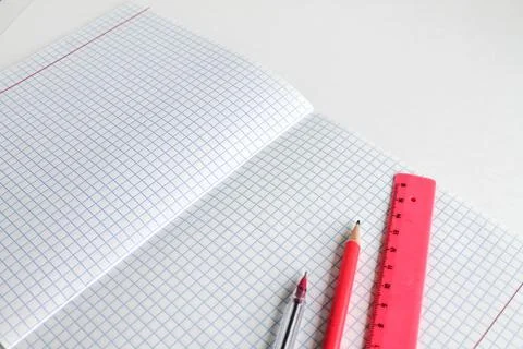 Stationery on a white background Stock Photos