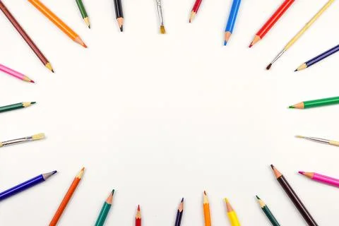 Stationery on a white background Stock Photos