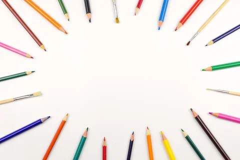 Stationery on a white background Stock Photos