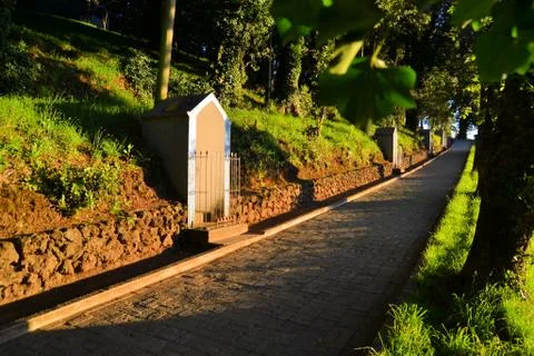 Stations of the cross at easter Foto stock