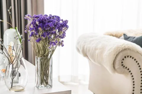Statis flower in vase Stock Photos