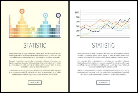 Statistic and Analysis, Visualization of Results 스톡 일러스트