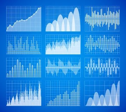 Statistic, business data graphs, charts vector set. Information infographic 스톡 일러스트