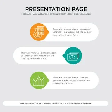 Statistic, dollar, money calculator presentation Illustrazione stock