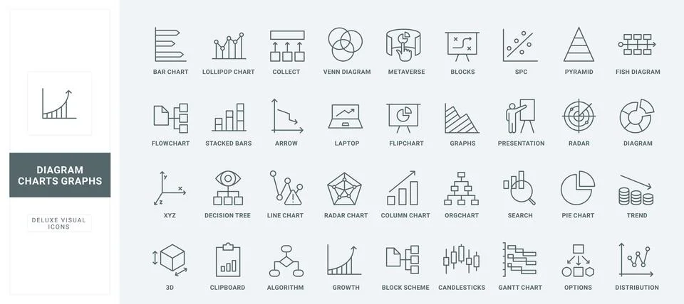 Statistic graph progress, financial profit growth, increase and decrease line Stock Illustration