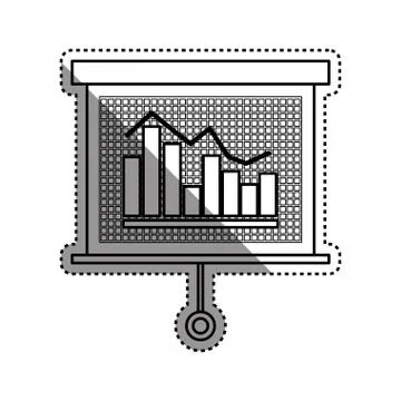 Statistic graph report Illustrazione stock