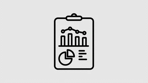 Statistic Icon Animation Seamless Loop 4K Transparent Background Stock Footage 325886484