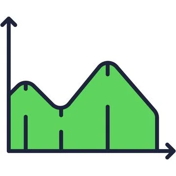 Statistic icon flat vector chart graphic symbol Stock Illustration