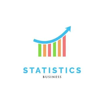 Statistic Icon Logo Design Template Stock Illustration