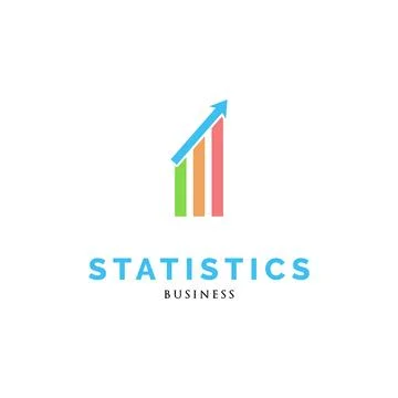 Statistic Icon Logo Design Template Stock Illustration