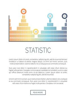 Statistic Infochart in Different Colors, Analytics Stock Illustration