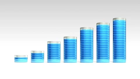 Statistic progress isolated symbol business diagram rate video shape on 4k Stock-Footage 334652954
