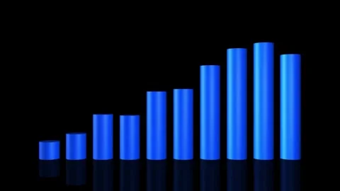 Statistic progress isolated symbol business diagram rate video shape on 4k 스톡 동영상 334653075