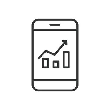 Statistic for users, icon in line design. Statistic, users, analysis, data Illustrazione stock