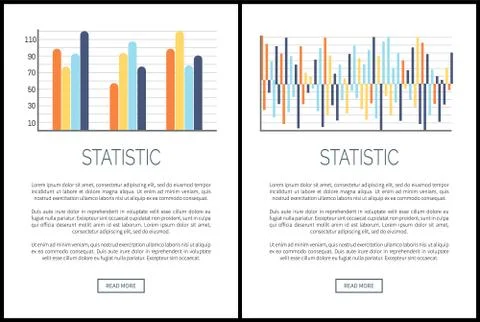 Statistic Webpages and Text, Data Presentation Stock Illustration