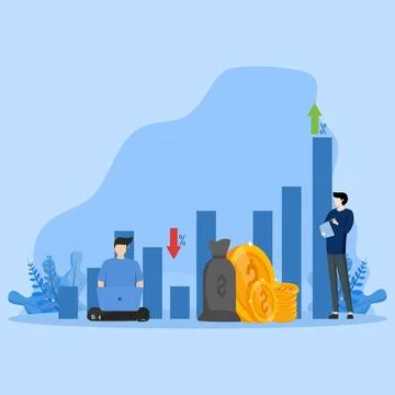 Statistical analysis and research data information auditing concept. Stock Illustration