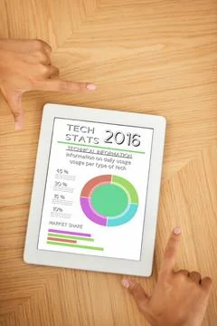 Statistical analysis made easy with smart technology. Cropped shot of an unre Foto stock