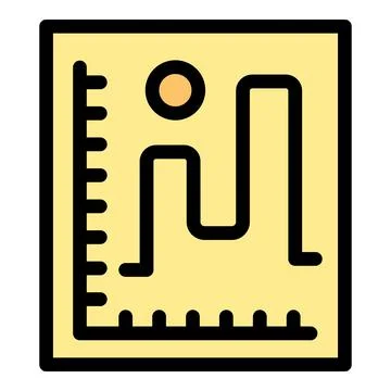 Statistical analysis showing fluctuating graph on a board with measurement .. Stock Illustration