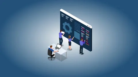 Statistical and Data analysis for business finance investment 3d animation .. Video stock 229787739