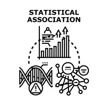 Statistical association analyzing genetic data and business analytics Stock Illustration