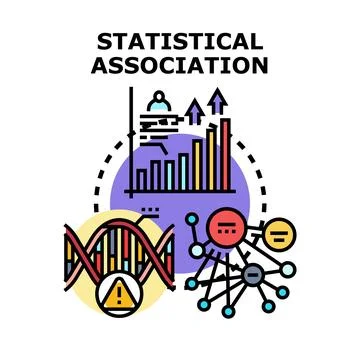 Statistical association analyzing genetic data and business analytics Stock Illustration