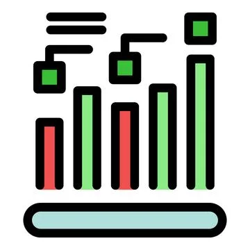Statistical bars showing progress and data analysis with connections Illustrazione stock