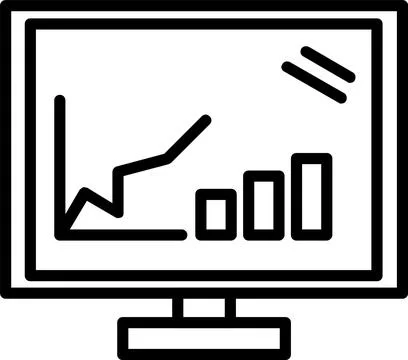 Statistical Chart Line Icon Design Stock Illustration