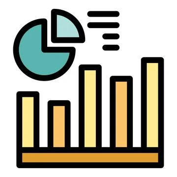 Statistical chart showing pie chart and bar graph icon Stockillustratie