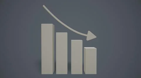 Statistical columns for information representation. Financial geometric jumps Illustrazione stock