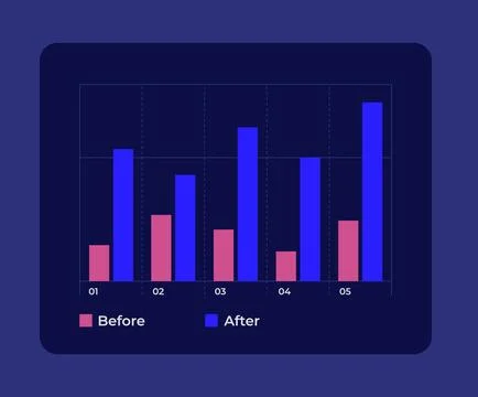 Statistical dark slide chart Stock Illustration