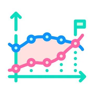 Statistical data analysis color icon vector illustration Stock Illustration