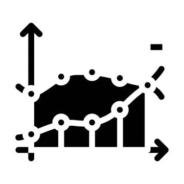 Statistical data analysis glyph icon vector illustration Stock Illustration
