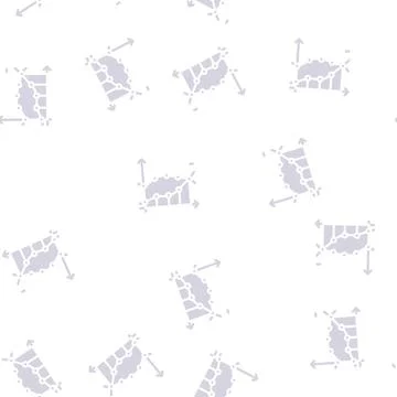 Statistical data analysis glyph vector seamless pattern Stock Illustration