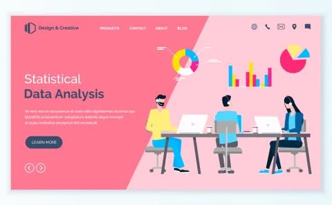 Statistical Data Analysis, People Discussing Sales Stock Illustration