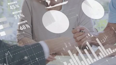 Statistical data processing against caucasian senior couple signing documents Stock Footage 157901271