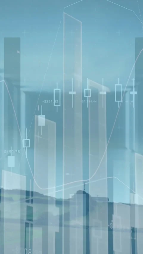 Statistical data processing against computer server room against windmill Stock Footage 343779057