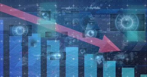 Statistical data processing against multiple round scanners and screens with Stock Footage 328711362