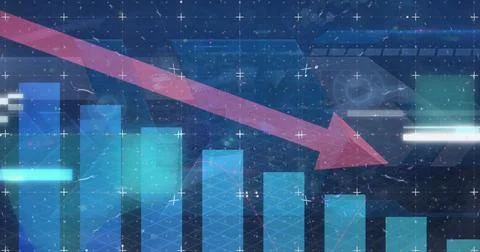 Statistical data processing against multiple round scanners, digital image Stock Illustration