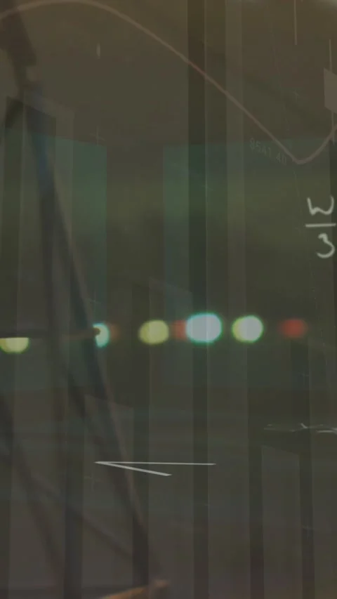 Statistical data processing and mathematical equations against night city Stock Footage 323340488