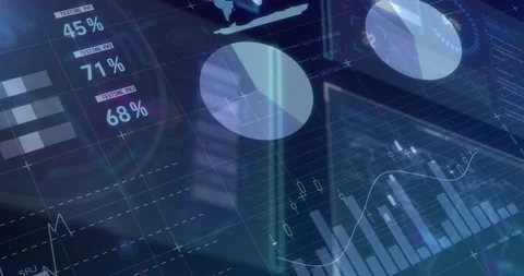 Statistical data processing over digital interface with data processing against Stock Footage 220356355