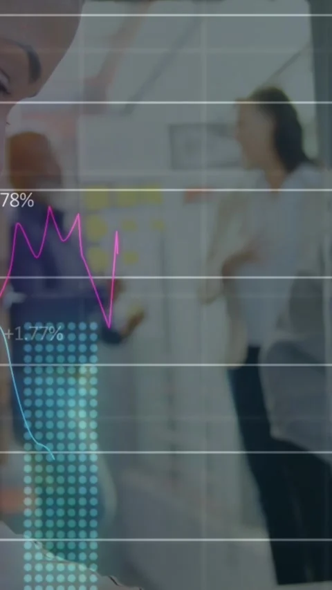 Statistical data processing over diverse male and female engineers working at Stock Footage 343128213