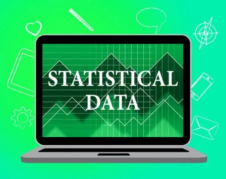  Statistical Data Representing Web Site And Knowledge Illustrazione stock