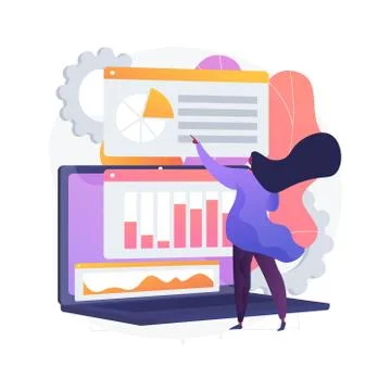 Statistical data vector concept metaphor. 스톡 일러스트