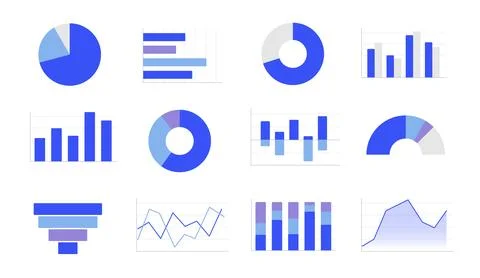 Statistical diagrams infographic elements set Stock-Illustration